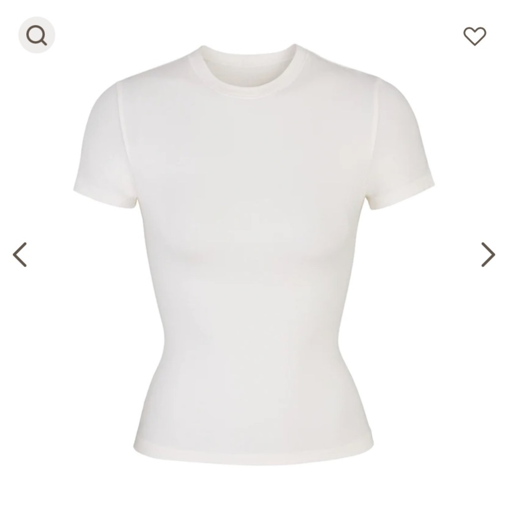 SKIMS COTTON JERSEY WHITE T-SHIRT LIKE NEW SIZE M